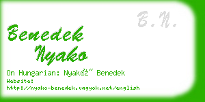 benedek nyako business card